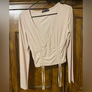 SHEIN Long Sleeve Crop Top